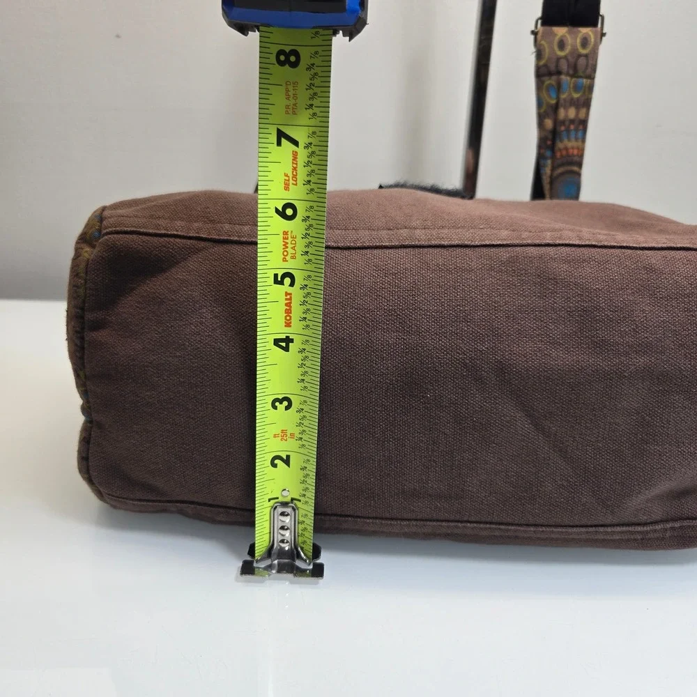 Himalaya Handmade Messenger Bag Brown Embroidered Cotton Boho Festival Nepal